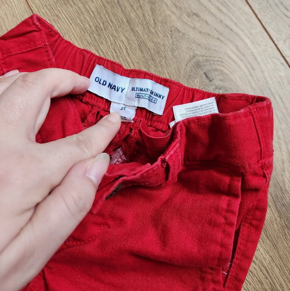 2t Boys Red Old Navy Pants